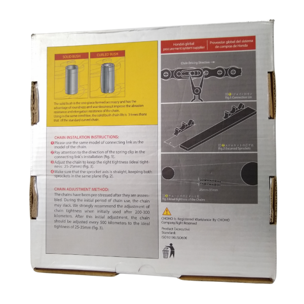 KIT PIÑON DEL/TRAS. C/CADENA BAJAJ PLATINO 100 (44T/14T 428H-120L/1178) - CHOHO - Imagen 4